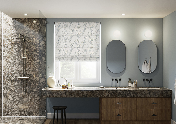 Laura Ashley Pussy Willow, Off White/Seaspray - Roman Blind - Image 3